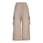 Dou Dou Pantalone Modello Cargo Tinta Unita con Tasconi per Bambina DW6P90X FANGO DOU DOU 