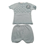 Juliana Completo 2 Pezzi T-Shirt Maglia-Culotte per Neonata 25070 AZZURRO JULIANA 