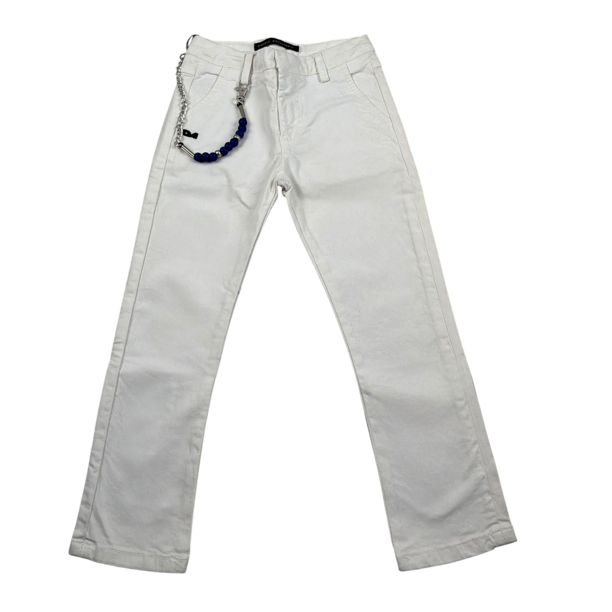 Daniele Alessandrini Pantalone tinta unita con Girovita Regolabile Bianco per Bambino 1295P0869J BIANCO DANIELE ALESSANDRINI 