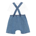 Teddy E Minou Completo 2 Pezzi T-Shirt-Salopette per Neonato E25CP064J0003 BLU TEDDY E MINOU 