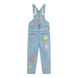 Stella Mccartney Salopette In Denim Tinta Unita con Ricami per Bambina TWAA22 AZZURRO STELLA McCARTNEY 