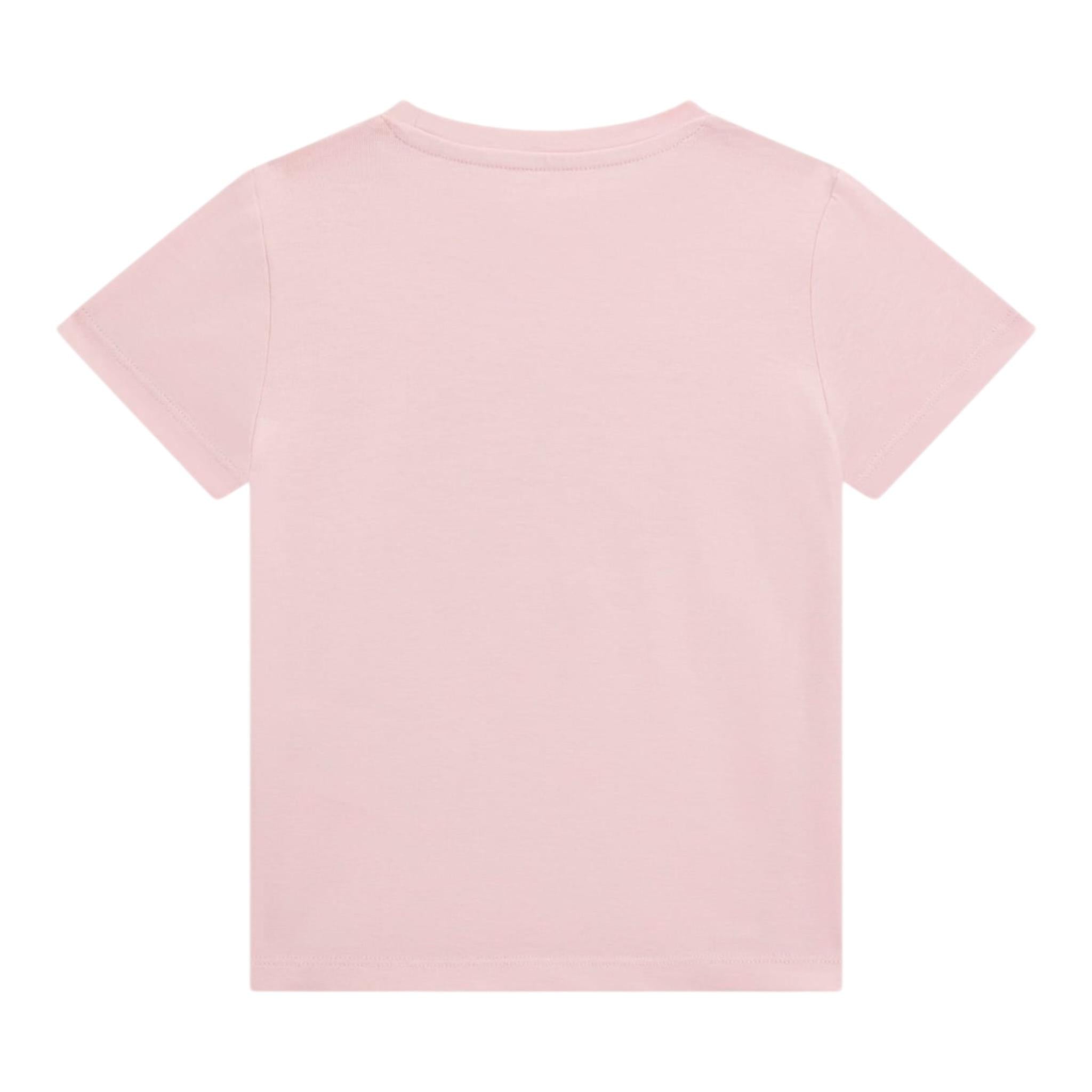 Guess T-Shirt Girocollo Tinta Unita con Logo per Neonata K5RI00K6YW4XXX ROSA GUESS 