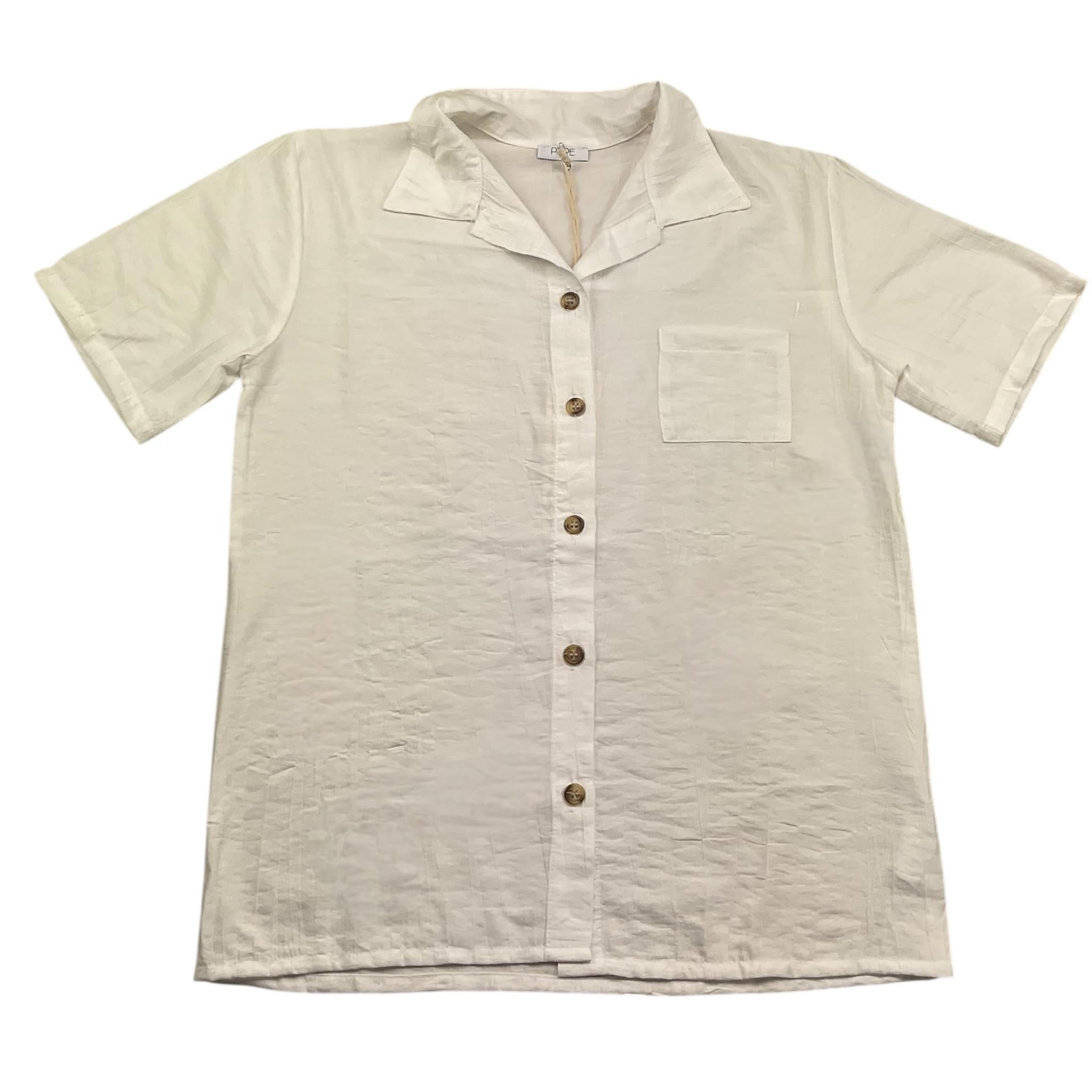 Pype Camicia Mezza Manica Tinta Unita per Bambino GOLDEN PANNA PYPE 