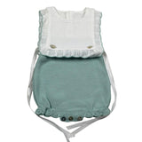 Paz Rodriguez Pagliaccetto Giromanica Bicolore per Neonata 022122541 BIANCO/VERDE PAZ RODRIGUEZ 