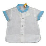 Bear Completo 2 Pezzi Camicia-Salopette Bicolore per Neonato 03 BIANCO BEAR 
