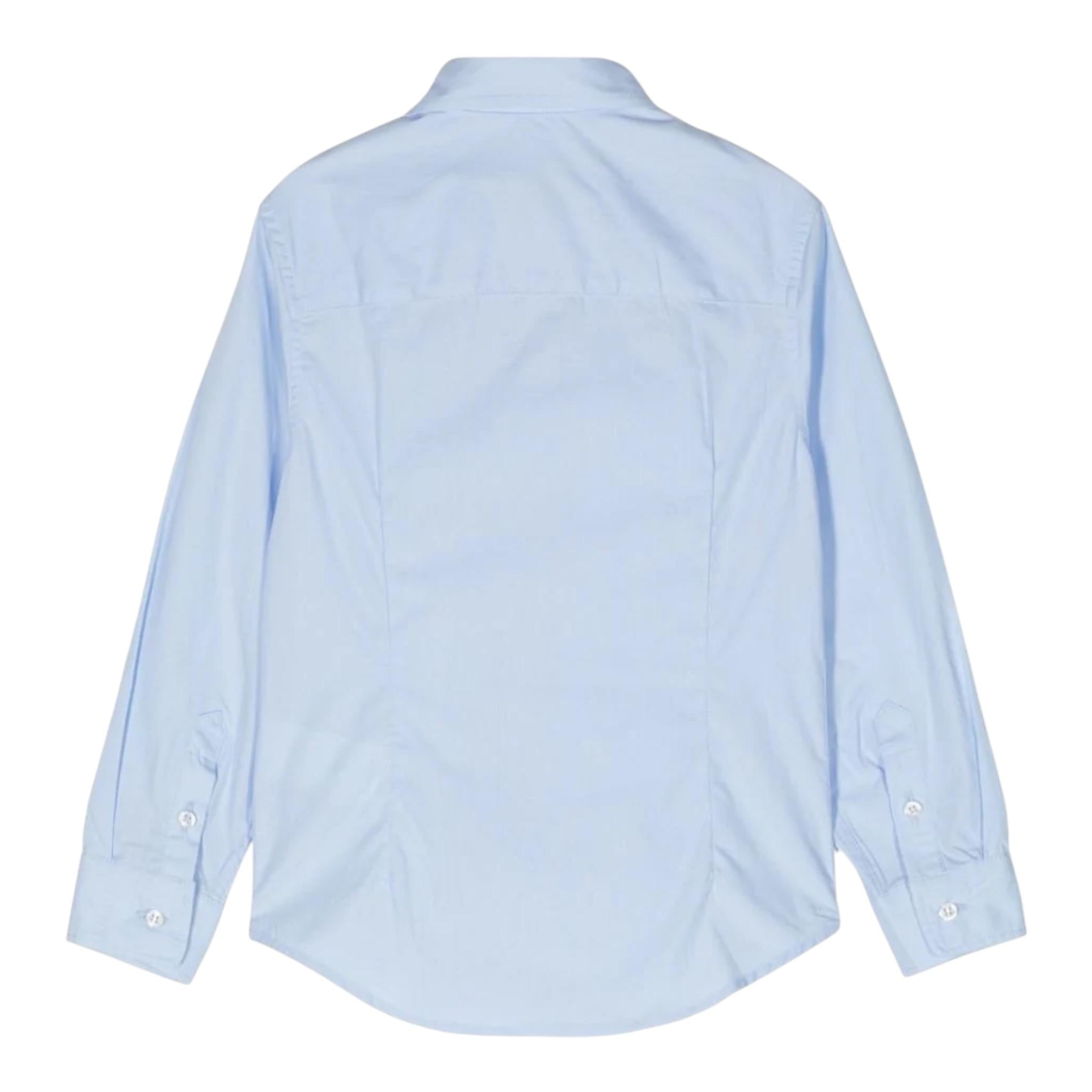 Fay Camicia Tinta Unita Manica Lunga per Bambino FU5P40 AZZURRO FAY 