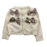 LE BEBE' cardigan tinta unita con applicazioni Bianco per Neonata LBG6106 BIANCO LE BEBE' 
