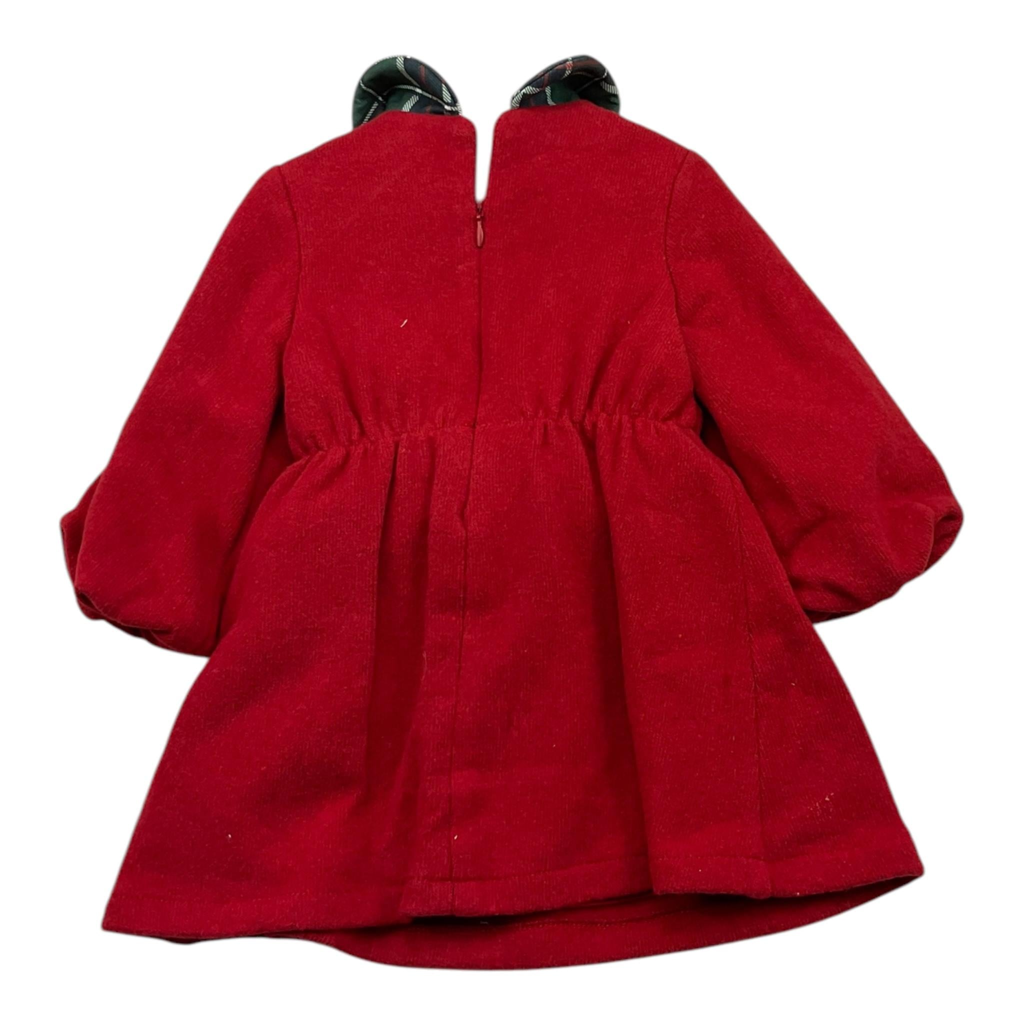 LE BEBE' abito manica lunga tinta unita con fiocco in contrasto Rosso per Neonata LBG6198 ROSSO LE BEBE' 