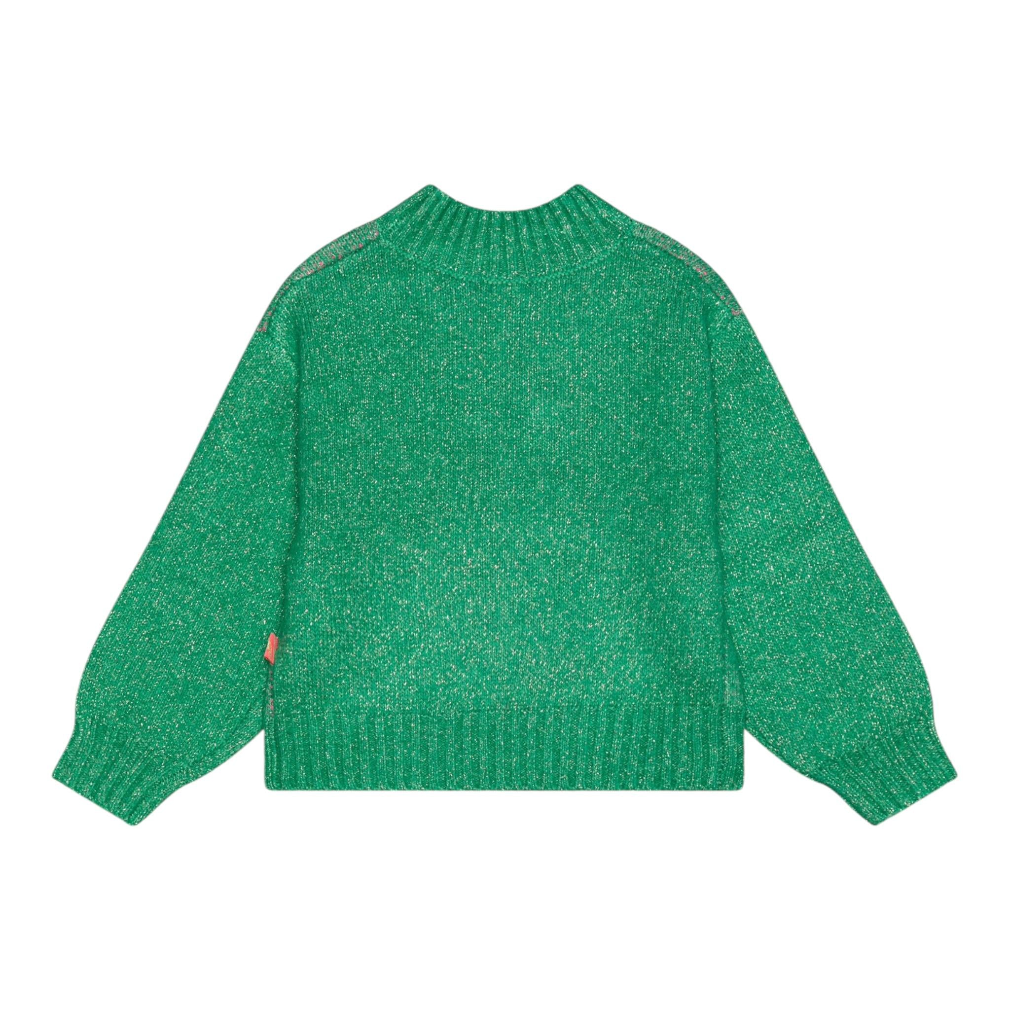 BillIEBLUSH maglia girocollo tinta unita cn stampe in contrasto Verde per Neonata U20459N VERDE BillIEBLUSH 