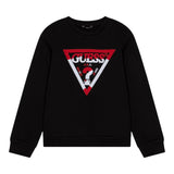 GUESS felpa chiusa girocollo tinta unita cn stampa logo Nero per Bambino L4BQ08KAD73 NERO GUESS 