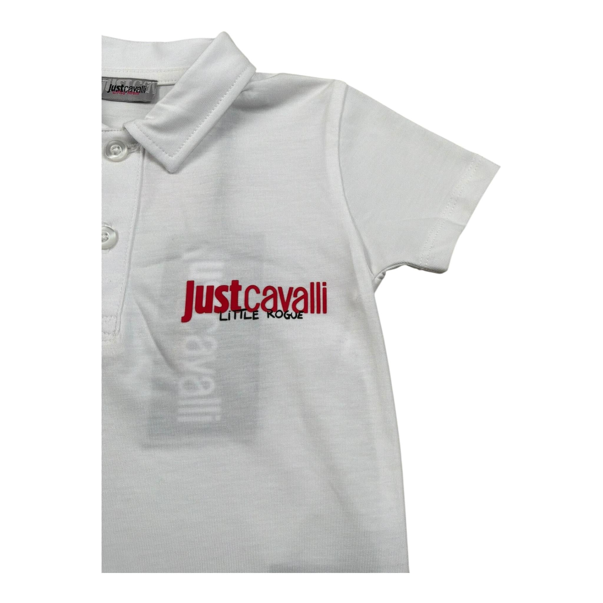 Just Cavalli Polo Mezza Manica Tinta Unita con Stampa per Neonato JIP26102PO BIANCO JUST CAVALLI 