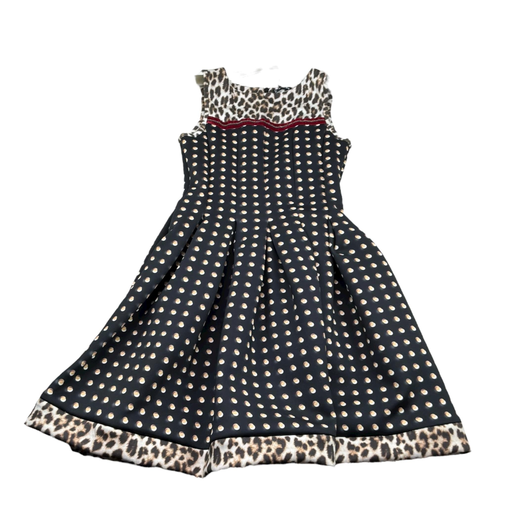 Monnalisa Abito Cerimonia Giromanica con Fantasia per Bambina 418906 NERO MONNALISA 