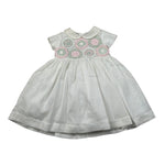 Marlu' Abito Mezza Manica Tinta Unita con Ricami per Neonata EP1900 PANNA MARLU' 