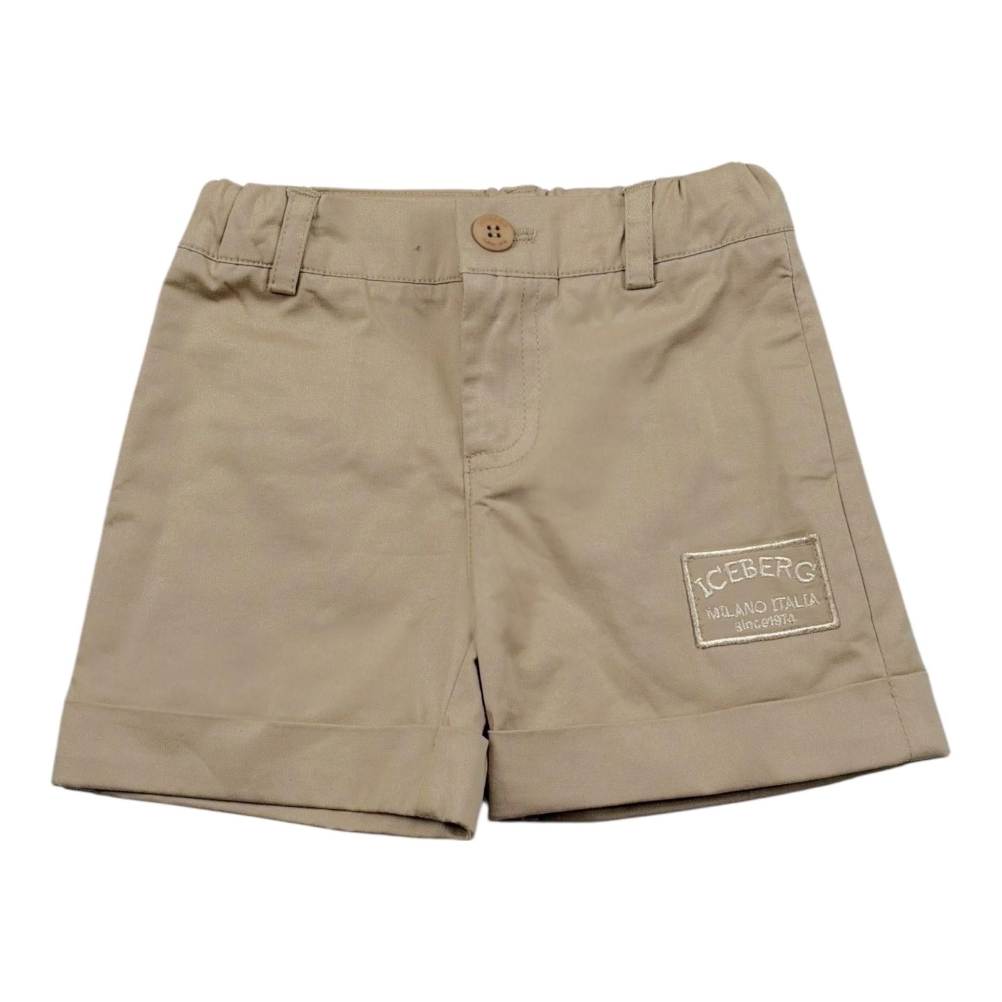 Iceberg Bermuda Tinta Unita con Girovita Regolabile per Neonato BMICE5112B BEIGE ICEBERG 