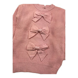 U+è BY MISS GRANT abito tinta unita con fiocchi Rosa per Bambina UE1469 ROSA U+è BY MISS GRANT 