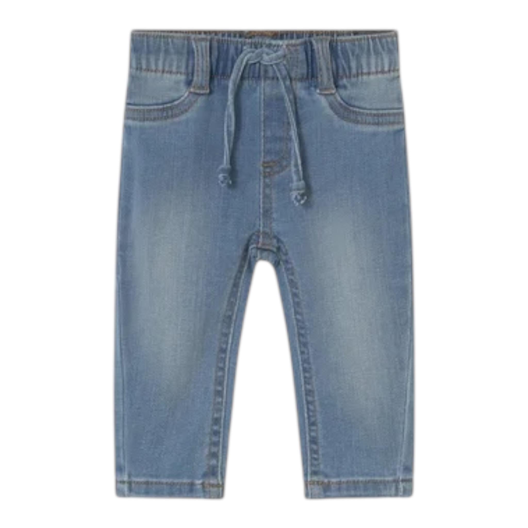 Mayoral Jeans Tinta Unita con Elastico In Vita per Neonato 596 AZZURRO MAYORAL 