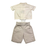 La Stupenderia Completo 2 Pezzi Camicia Modello Body-Bermuda per Neonato CCT77 PANNA LA STUPENDERIA 