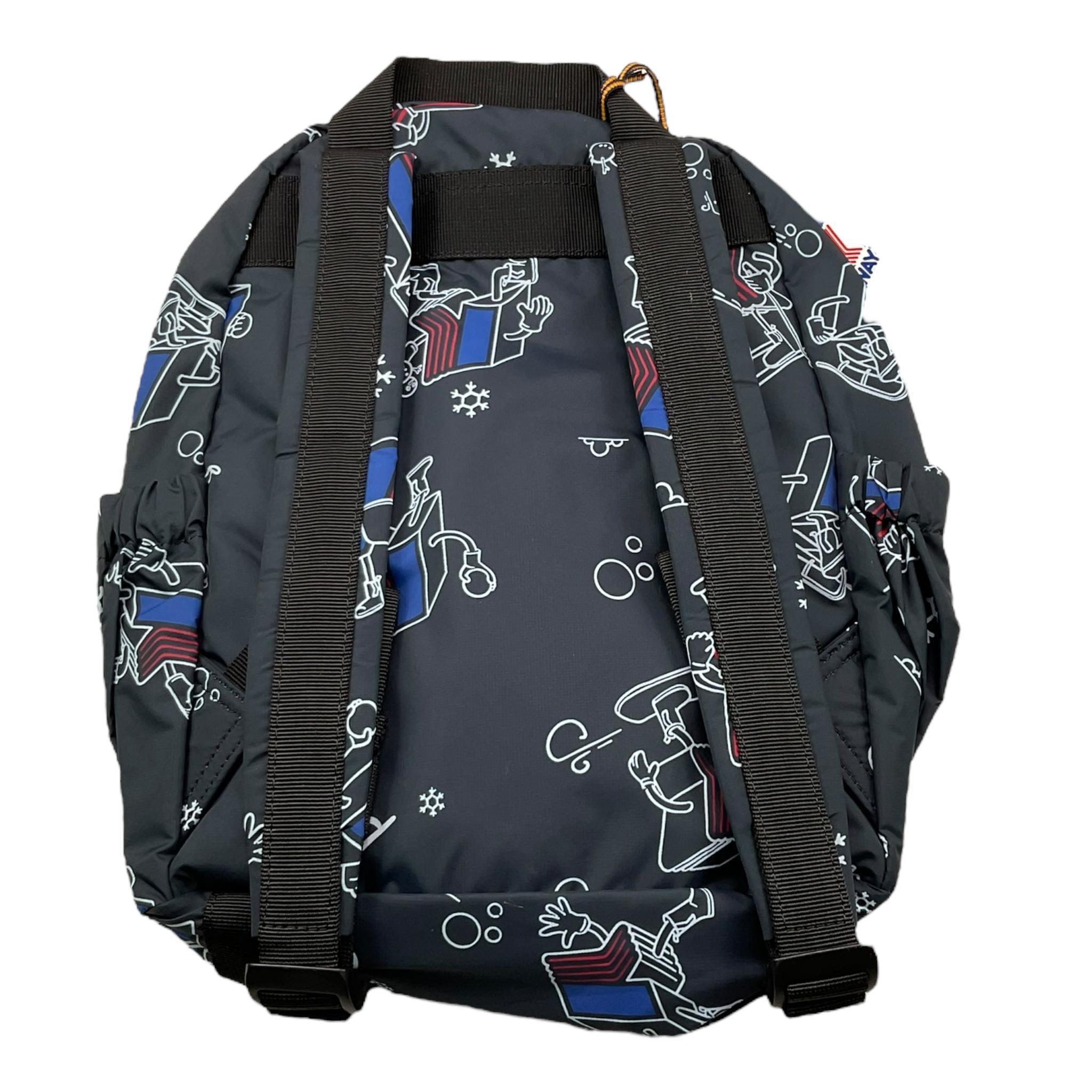 K-WAY zaino tinta unita con stampe logo Blu per Bambino K5123SW BLU K-WAY 
