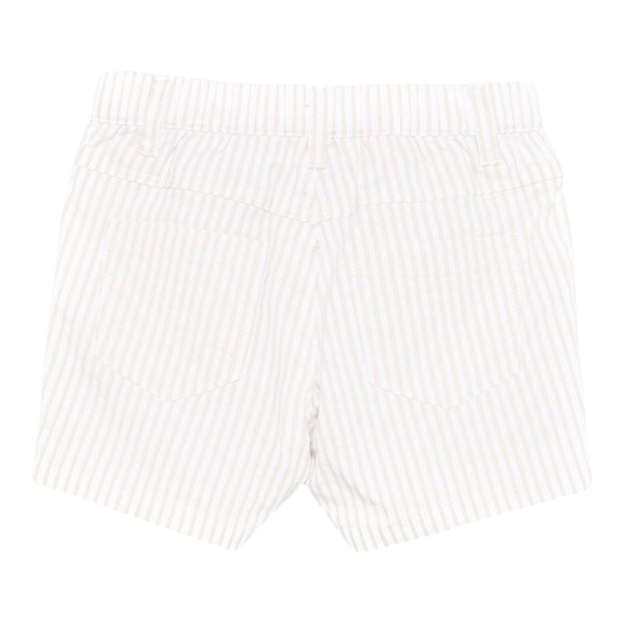 Moschino Bermuda Fantasia A Righe per Neonato MUQ01D BIANCO/BEIGE MOSCHINO 