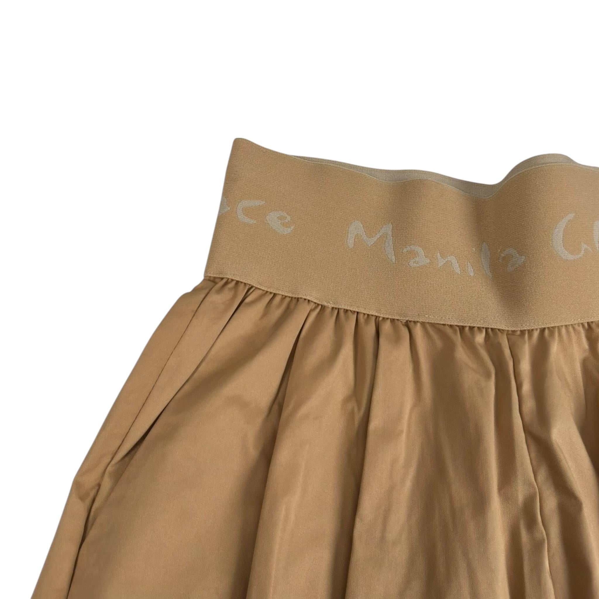 Manila Grace Pantalone Tinta Unita Modello Palazzo per Bambina MG2868 BEIGE MANILA GRACE 