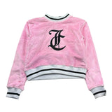 Juicy Couture Felpa Girocollo Tinta Unita In Velluto per Bambina KBX6626 ROSA JUICY COUTURE 