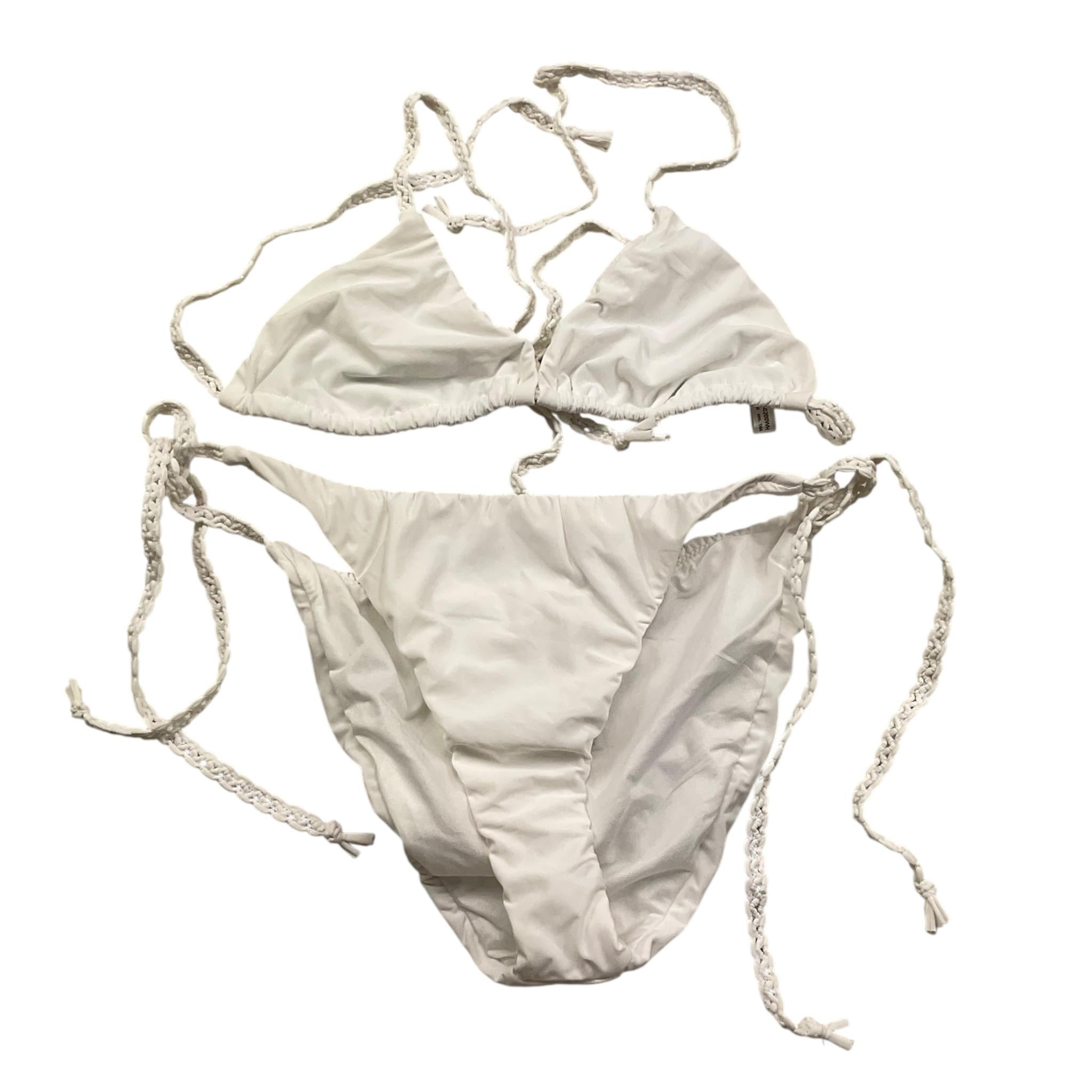 F**K Costume 2 Pezzi Triangolo-Mutandina Tinta Unita per Bambina FJ240200WH BIANCO F**K 