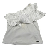 Monnalisa T-Shirt Monospalla tinta unita Bianco per Bambina 41A304 BIANCO MONNALISA 