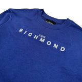 felpa tinta unita con stampa RBP26013FE BLU JOHN RICHMOND 