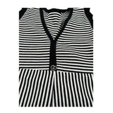 Please Tuta Intera Giromanica Fantasia A Righe per Bambina TC09071G71 BIANCO/NERO PLEASE 