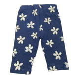 Losan Leggins Tinta Unita con Stamp Floreale Blu per Neonata