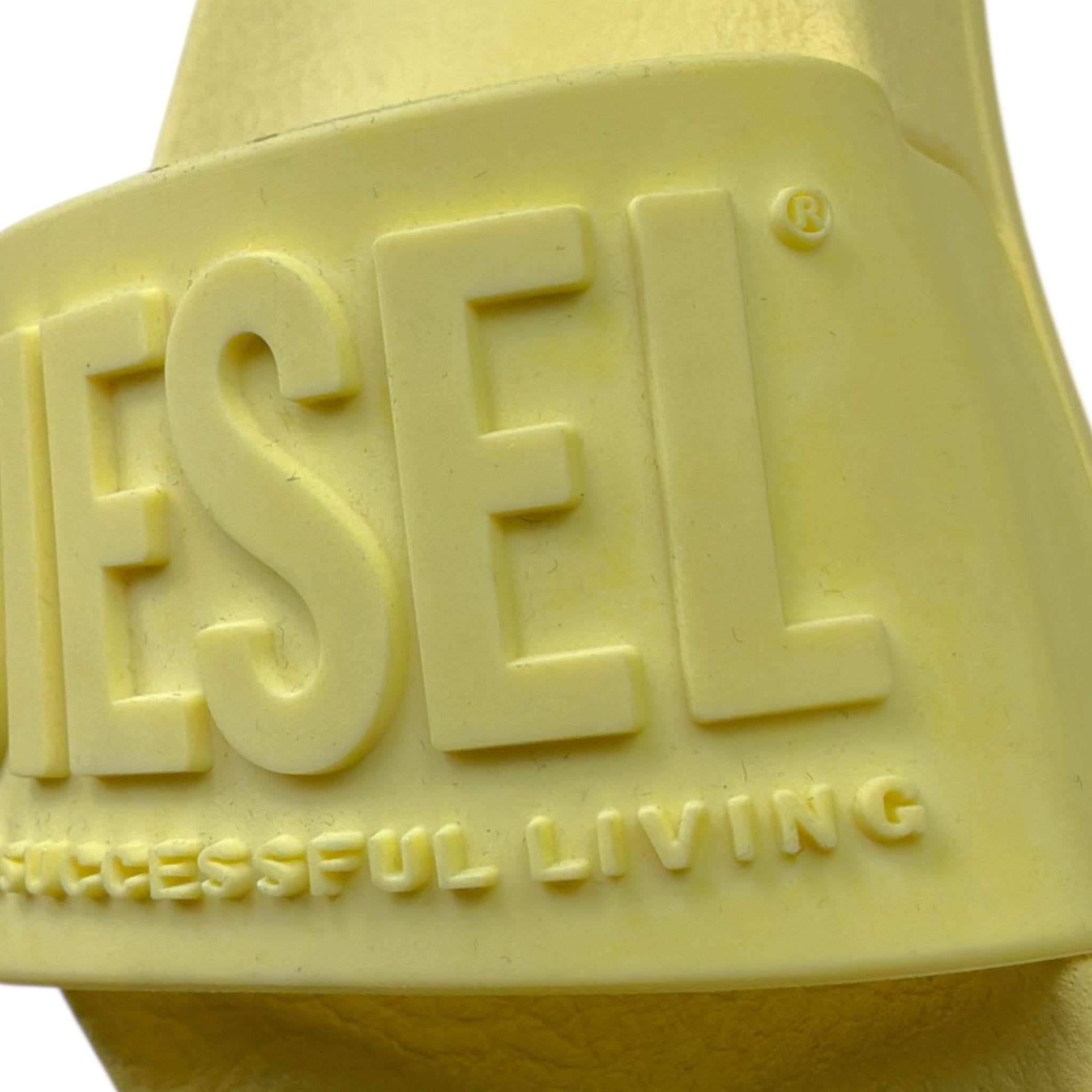 Diesel Ciabatta Tinta Unita con Logo per Bambino CIAB GIALLO DIESEL 