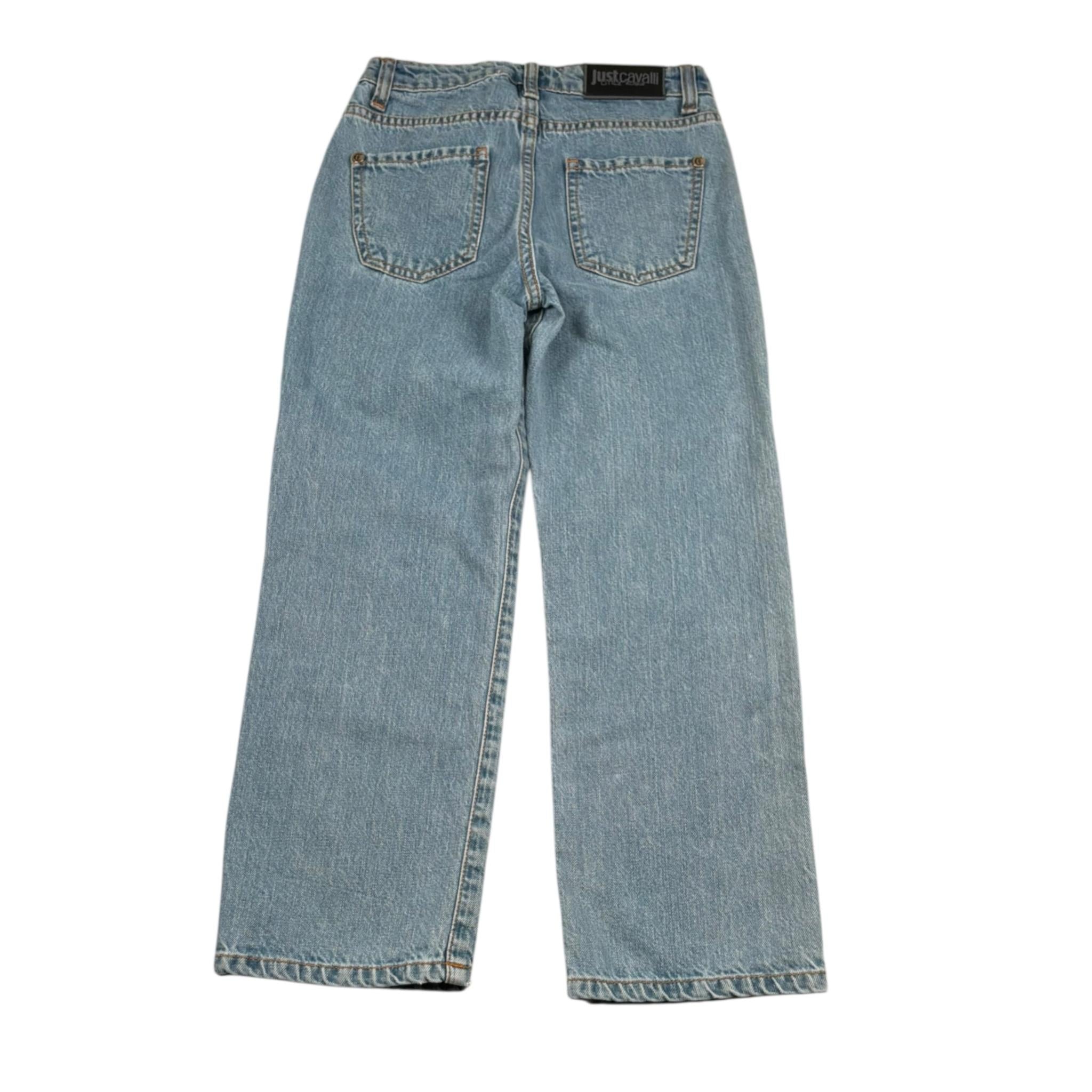 Just Cavalli Jeans Tinta Unita con Girovita Regolabile per Bambina JGP26072JE AZZURRO JUST CAVALLI 