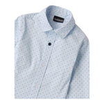 SARABANDA camicia tinta unita con fantasia pois Azzurro per Bambino 0A124 AZZURRO SARABANDA 