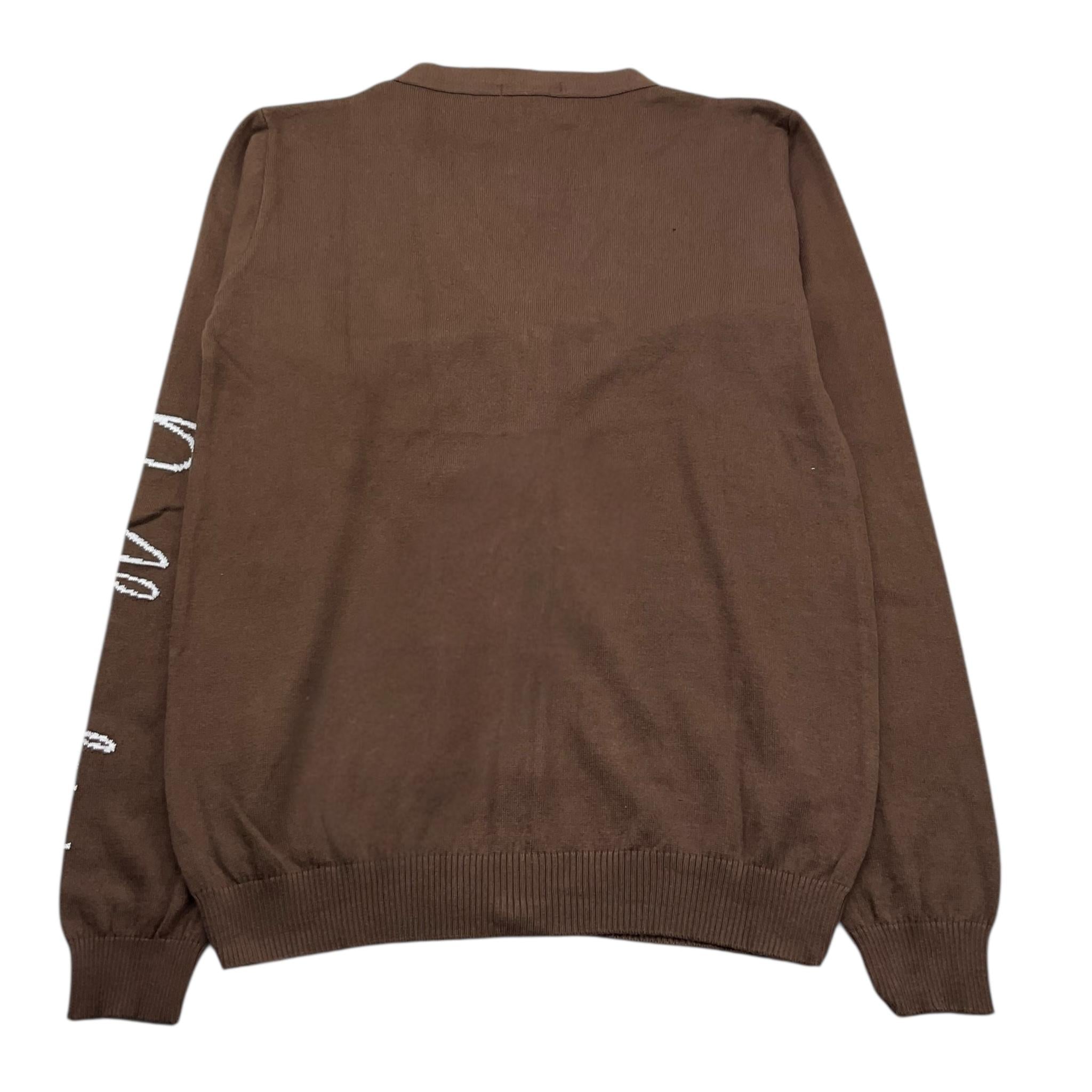 DANIELE ALESSANDRINI cardigan tinta unita con logo alla manica Marrone per Bambino 1231W00015 MARRONE DANIELE ALESSANDRINI 
