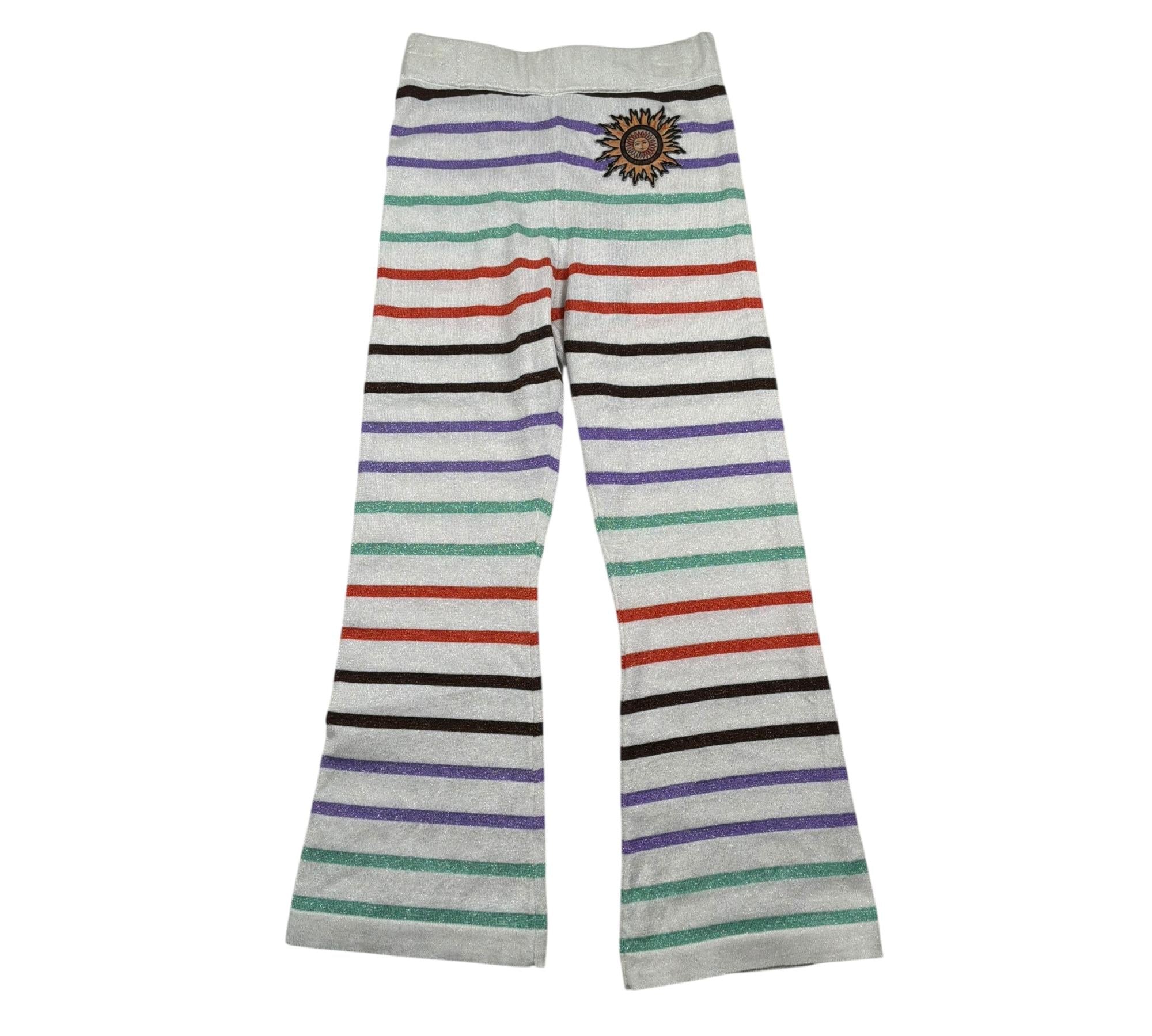 Just Cavalli Pantalone Modello Zampa Fantasia A Righe per Bambina JGP26087PA PANNA JUST CAVALLI 