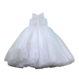 Monnalisa Abito Cerimonia Rinta Unita con Paillettes per Bambina 79390 BIANCO MONNALISA 