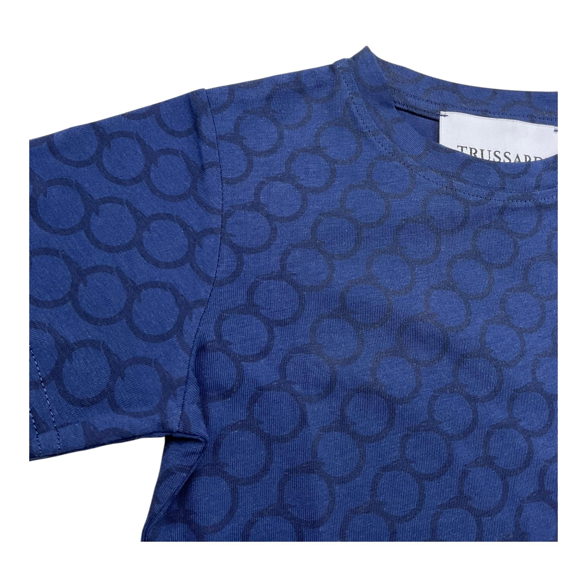 Trussardi T-Shirt Girocollo Tinta Unita con Stampa per Neonato TBP23014TS BLU TRUSSARDI 