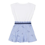 Liu Jo Abito Bicolore con Fantasia A Righe per Neonata KA5049NX BIANCO/AZZURRO LIU JO 