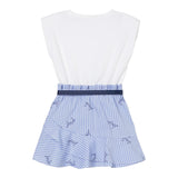 Liu Jo Abito Bicolore con Fantasia A Righe per Neonata KA5049NX BIANCO/AZZURRO LIU JO 