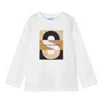 MAYORAL shirt girocollo tinta unita con stampa in contasto Bianco per Bambino 4051JX BIANCO MAYORAL 