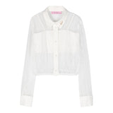 Miss Blumarine Camicia Manica Lunga Ricamata Con Top Bianco Per Bambina