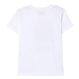 Moschino T-Shirt Girocollo tinta unita Cn Logo Bianco per Bambino HXM04K BIANCO MOSCHINO 