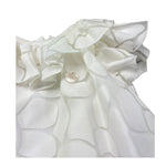 Le Bebe Abito Mezza Manica Tinta Unita con Colletto per Neonata LBG6386 BIANCO LE BEBE 