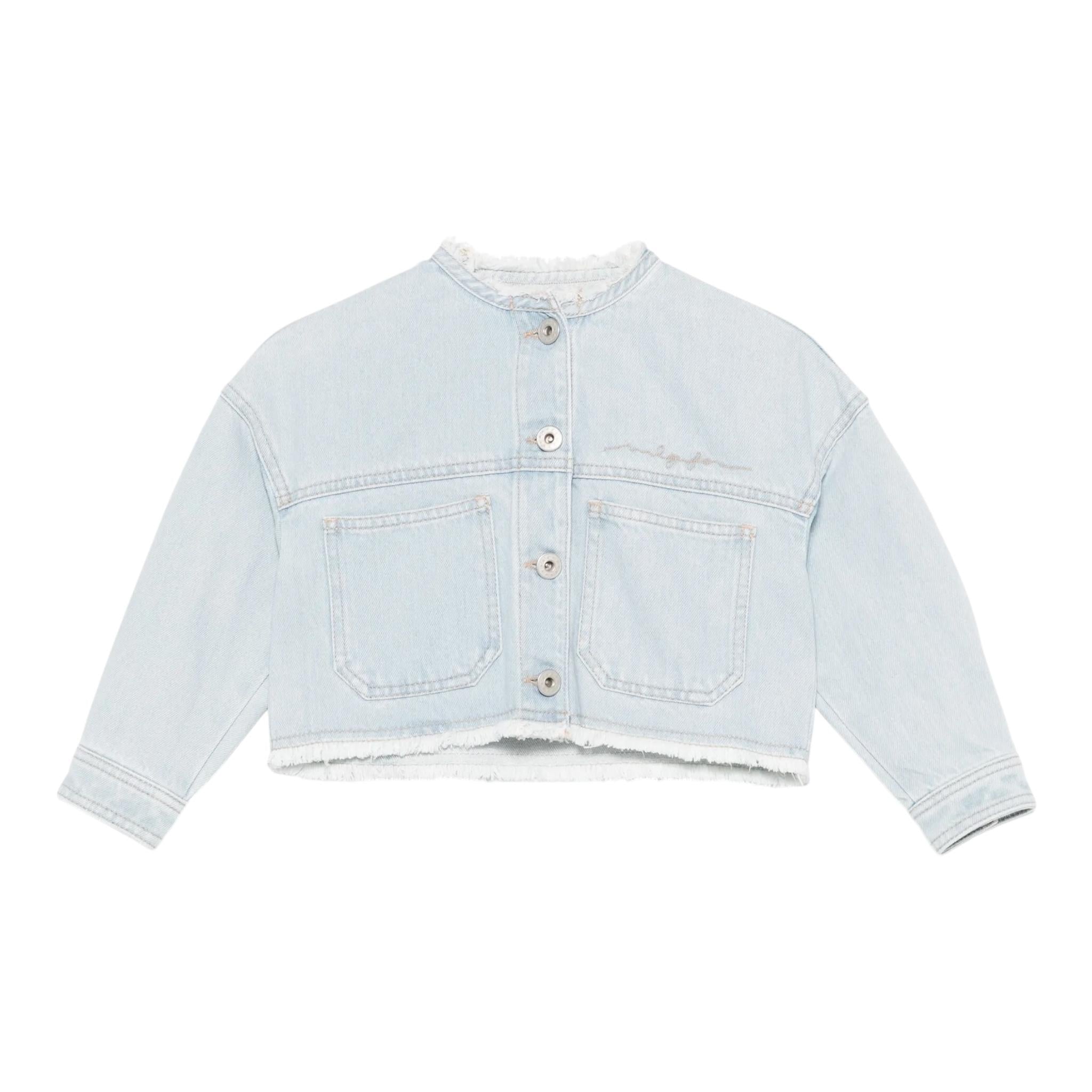 Il Gufo Giubbino In Denim Tinta Unita per Bambina P25GR232J0052 AZZURRO IL GUFO 