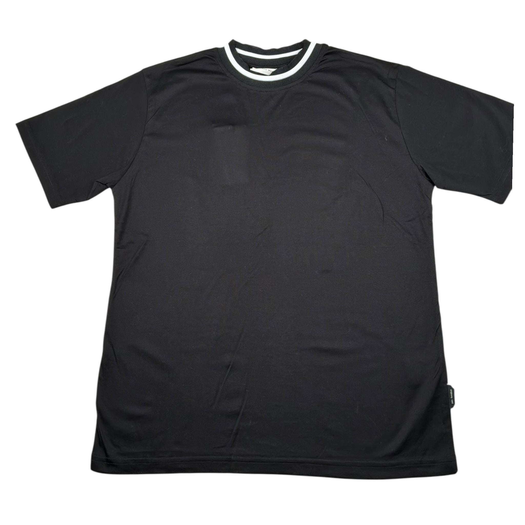 Yes London T-Shirt Girocollo Tinta Unita con Logo per Bambino JR2130X NERO YES LONDON 