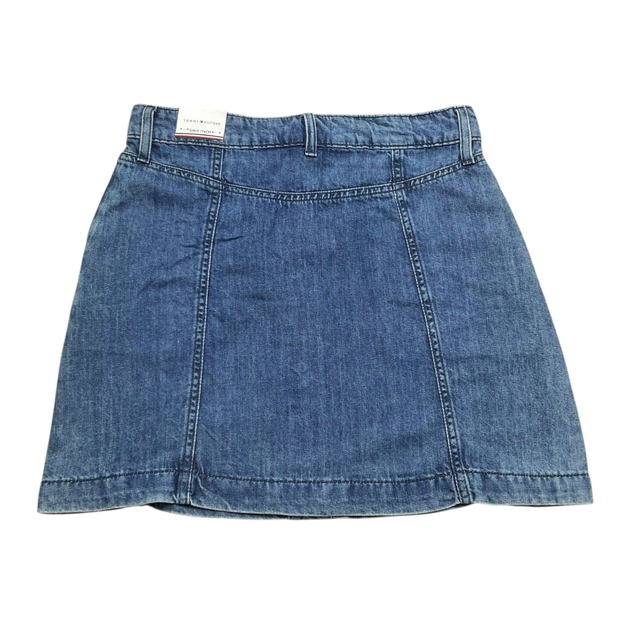 Tommy Hilfiger Gonna Tinta Unita Modello Denim per Bambina KG0KG06765 BLU TOMMY HILFIGER 