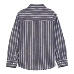 Fay Camicia Tinta Unita Manica Lunga con Fantasia A Righe per Bambino FW5P60X BLU FAY 