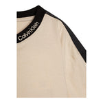 Calvin Klein T-Shirt Tinta Unita con Profili In Contrasto per Bambino IB0IB02457 BEIGE CALVIN KLEIN 