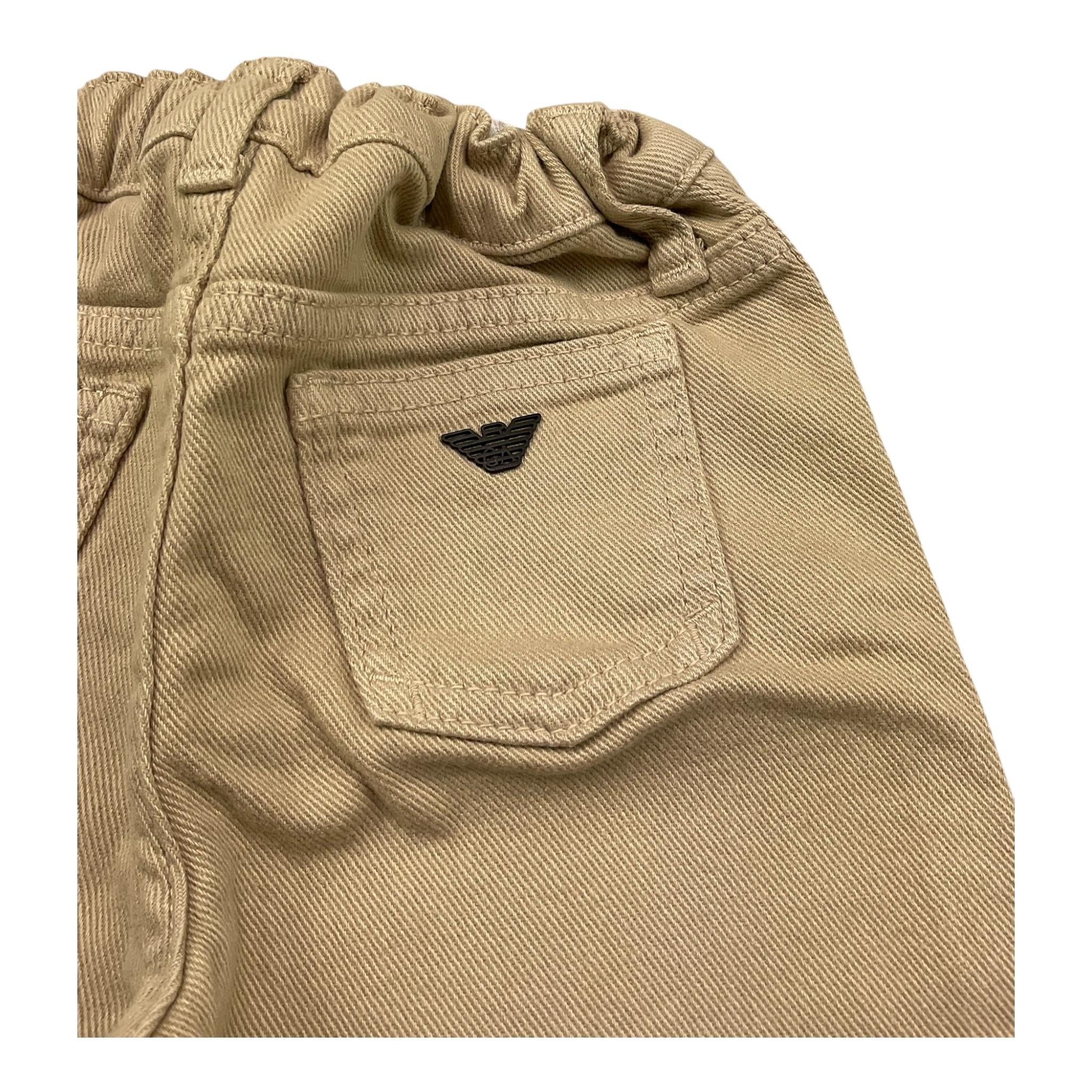 Emporio Armani Pantalone Tinta Unita con Girovita Regolabile per Neonato 6DHJ95 BEIGE EMPORIO ARMANI 