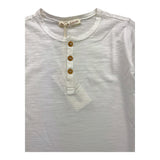 Zhoe & Tobiah Shirt Manica Lunga Girocollo Tinta Unita Bianco Per Bambino